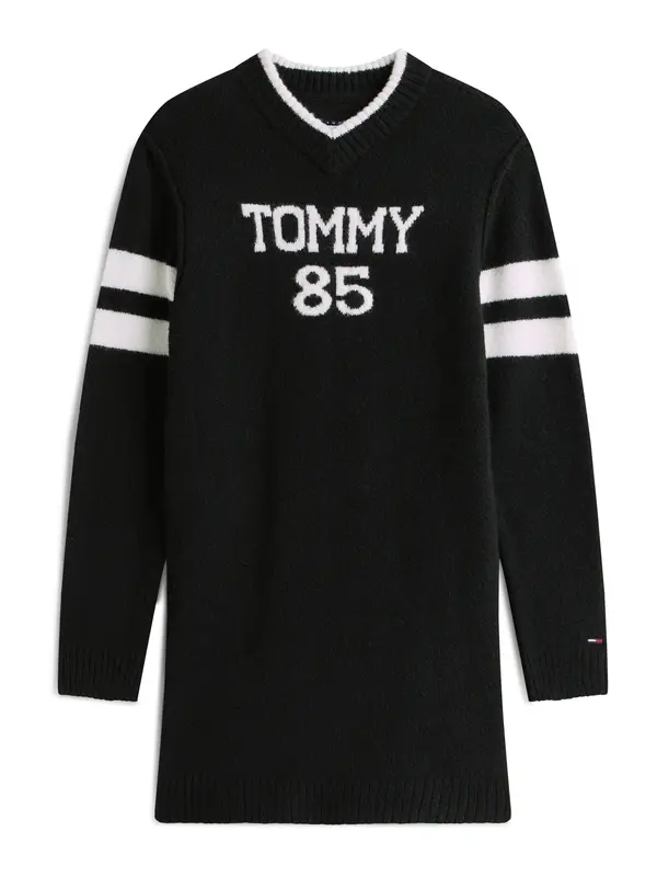 Tommy Jeans Tommy Jeans Pletena haljina  crna / bijela