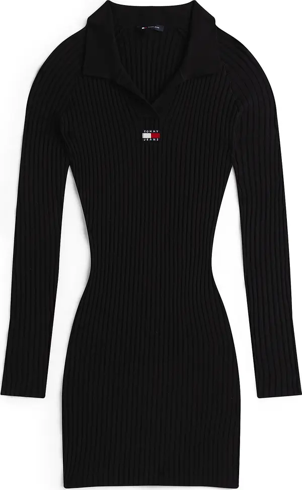 Tommy Jeans Tommy Jeans Pletena haljina  mornarsko plava / crvena / crna / bijela