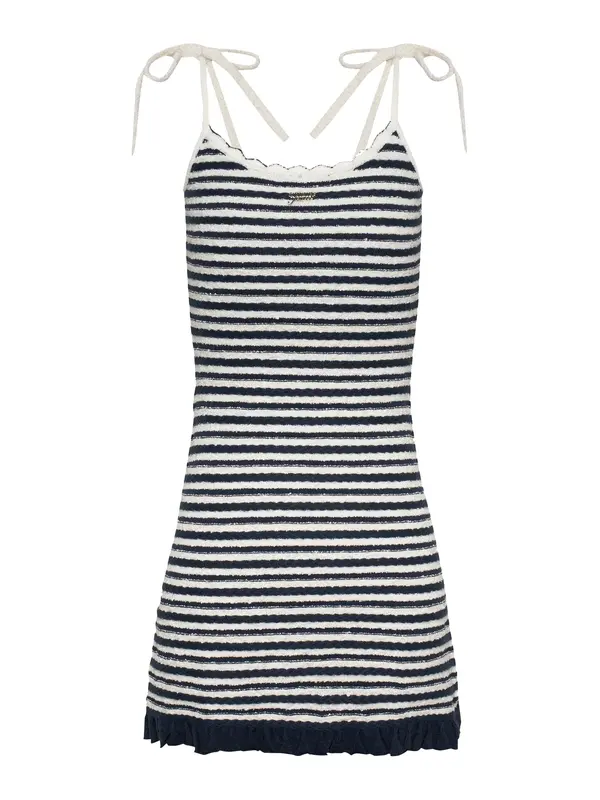 Tommy Jeans Tommy Jeans Pletena haljina  morsko plava / prljavo bijela