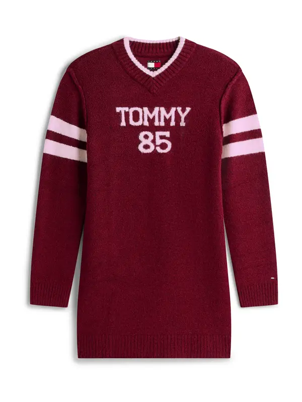 Tommy Jeans Tommy Jeans Pletena haljina  orhideja bijela / ljubičasto crvena