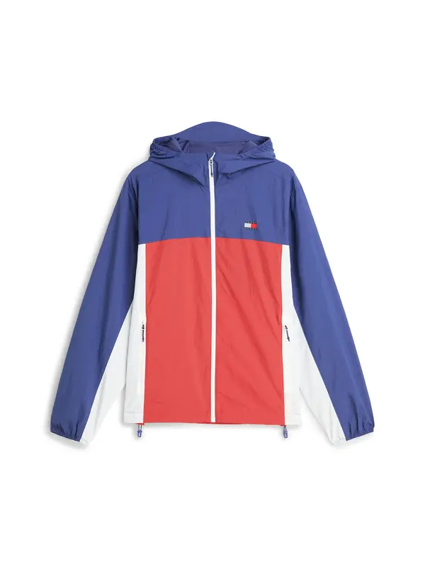 Tommy Jeans Tommy Jeans Prijelazna jakna 'Chicago'  mornarsko plava / svijetlocrvena / bijela