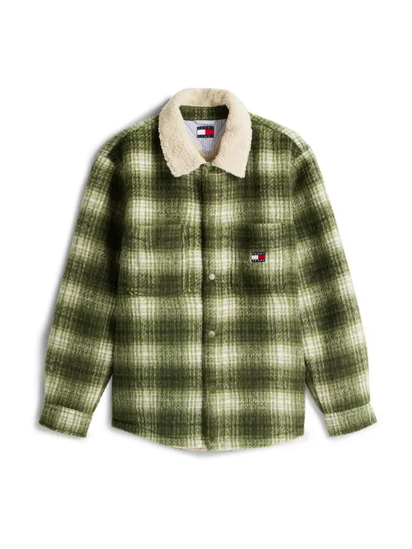 Tommy Jeans Tommy Jeans Prijelazna jakna  maslinasta / pastelno zelena / bijela