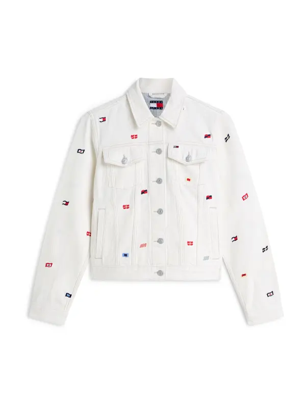 Tommy Jeans Tommy Jeans Prijelazna jakna  mornarsko plava / crvena / bijeli traper