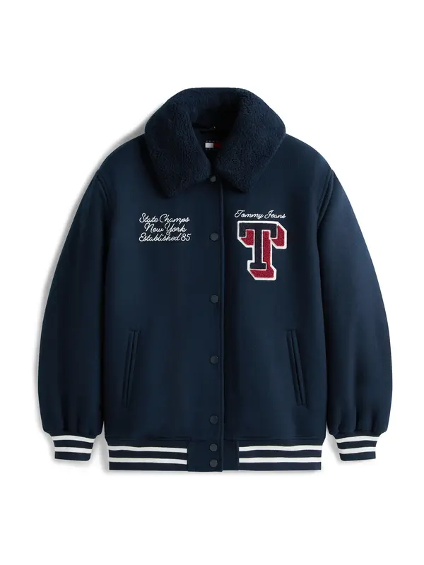 Tommy Jeans Tommy Jeans Prijelazna jakna  mornarsko plava / krvavo crvena / bijela