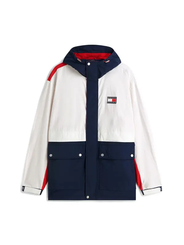 Tommy Jeans Tommy Jeans Prijelazna jakna  mornarsko plava / svijetlo crvena / bijela