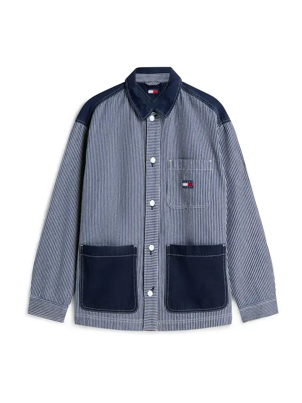 Tommy Jeans Tommy Jeans Prijelazna jakna  plavi traper / bijela