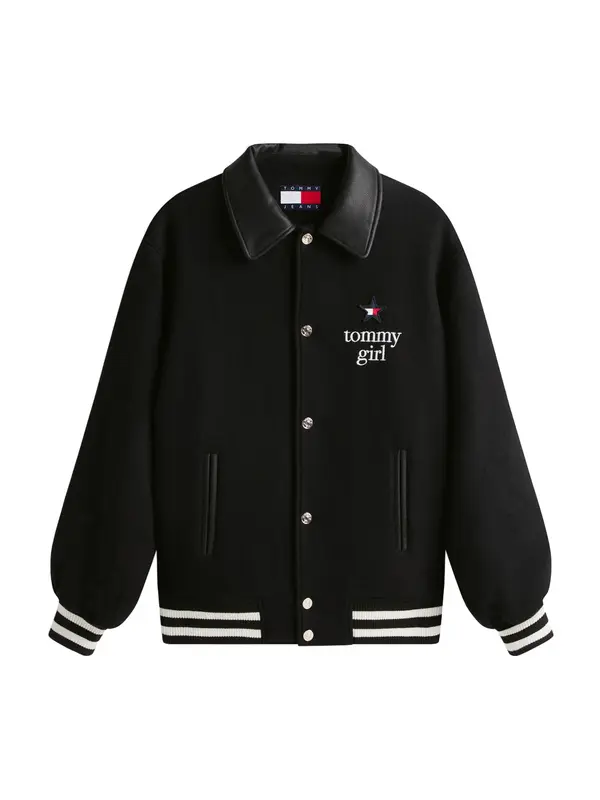 Tommy Jeans Tommy Jeans Prijelazna jakna  svijetlo crvena / crna / bijela