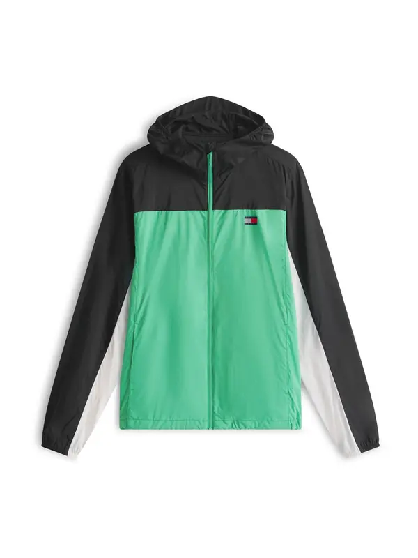 Tommy Jeans Tommy Jeans Prijelazna jakna  svijetlozelena / crna / bijela