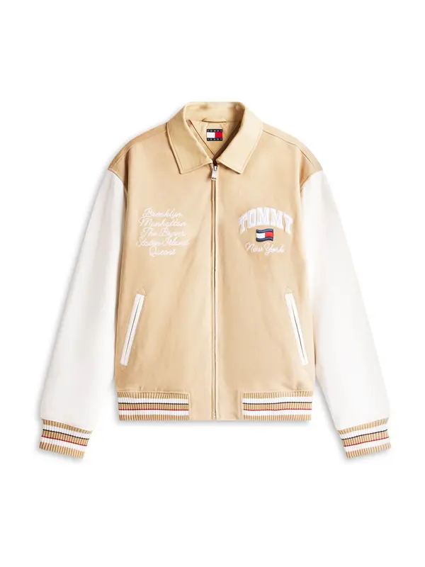 Tommy Jeans Tommy Jeans Prijelazna jakna  toplo smeđa / tamno plava / crvena / bijela