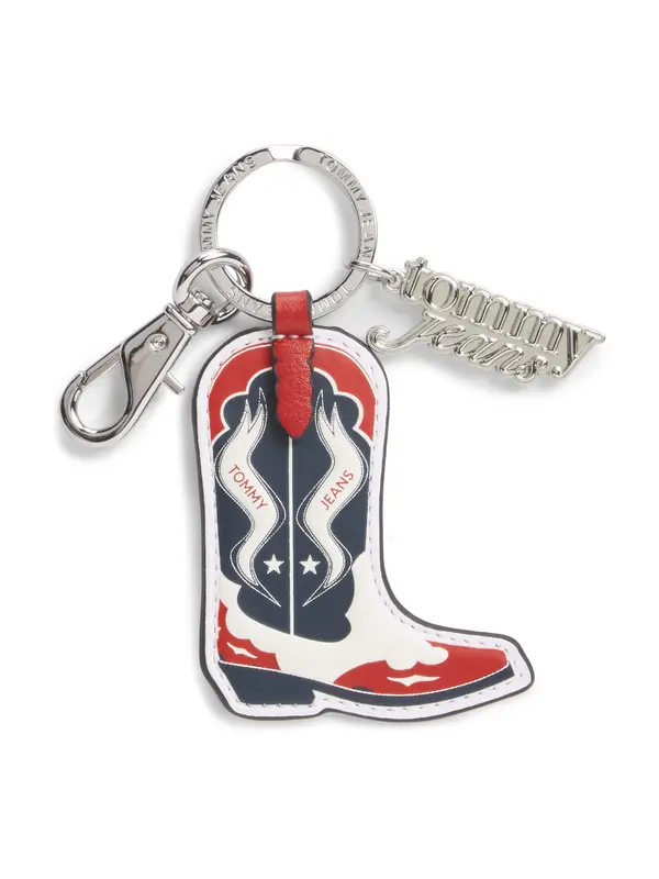 Tommy Jeans Tommy Jeans Privjesak za ključeve 'COWBOY CHARM'  tamno plava / crvena / srebro / bijela