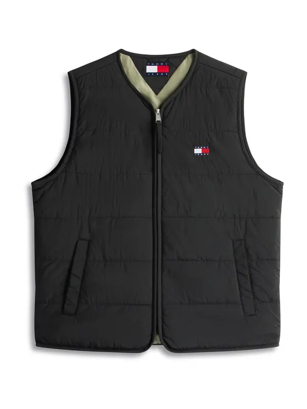 Tommy Jeans Tommy Jeans Prsluk 'Heritage'  crvena / crna / bijela