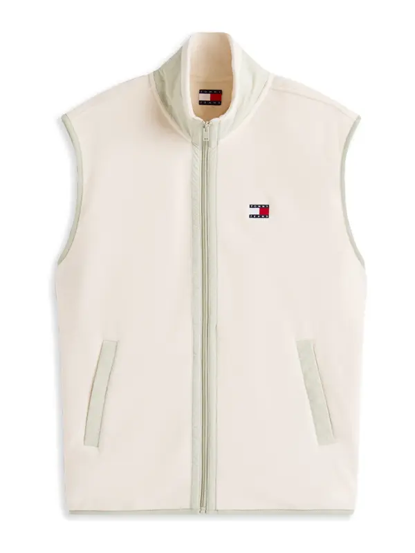 Tommy Jeans Tommy Jeans Prsluk  svijetlobež / pastelno zelena