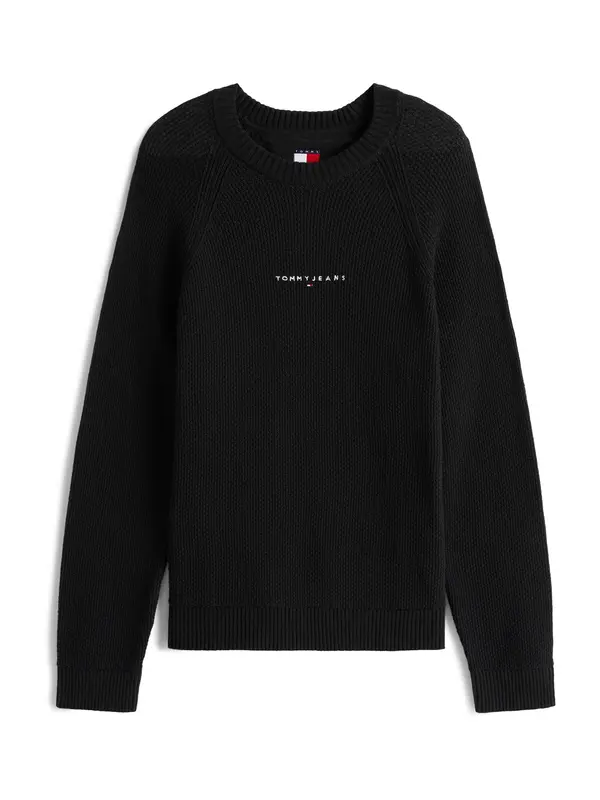 Tommy Jeans Tommy Jeans Pulover  crna / bijela