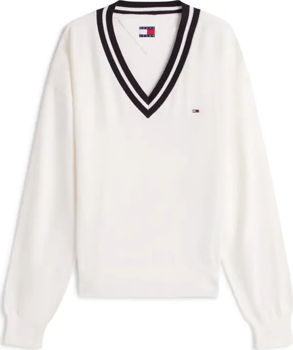Tommy Jeans Tommy Jeans Pulover  crna / bijela