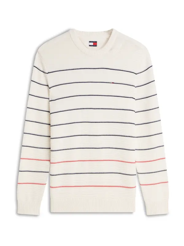 Tommy Jeans Tommy Jeans Pulover  crvena / crna / vuneno bijela
