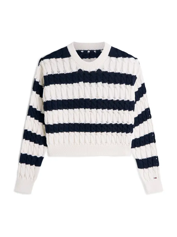Tommy Jeans Tommy Jeans Pulover  mornarsko plava / bijela