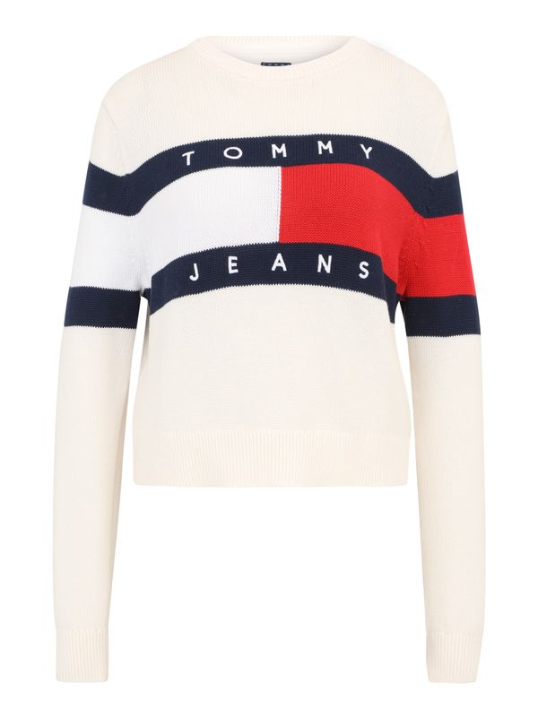 Tommy Jeans Tommy Jeans Pulover  mornarsko plava / crvena / bijela / bijela