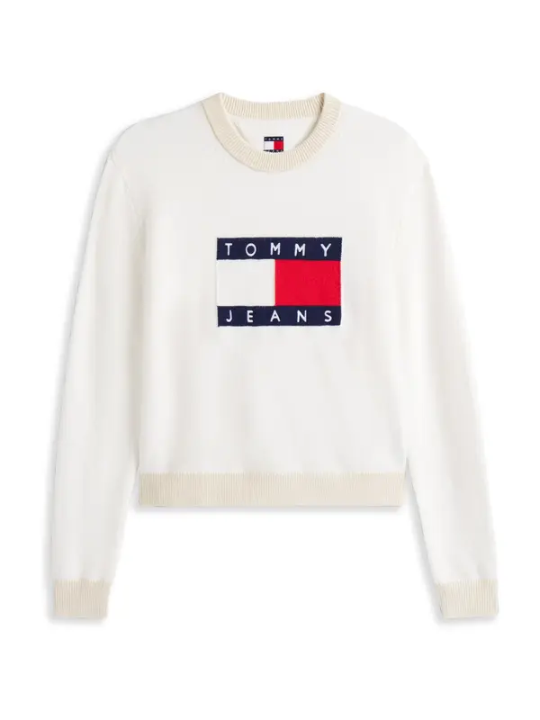 Tommy Jeans Tommy Jeans Pulover  mornarsko plava / klasično crvena / bijela / vuneno bijela