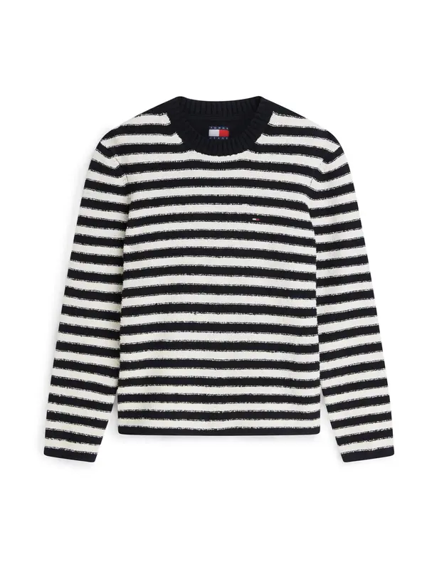 Tommy Jeans Tommy Jeans Pulover  morsko plava / bijela