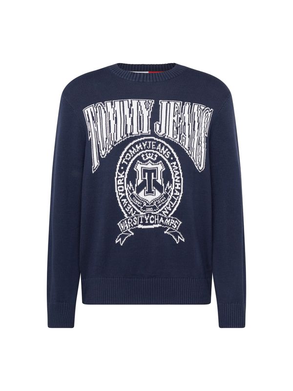 Tommy Jeans Tommy Jeans Pulover  morsko plava / bijela