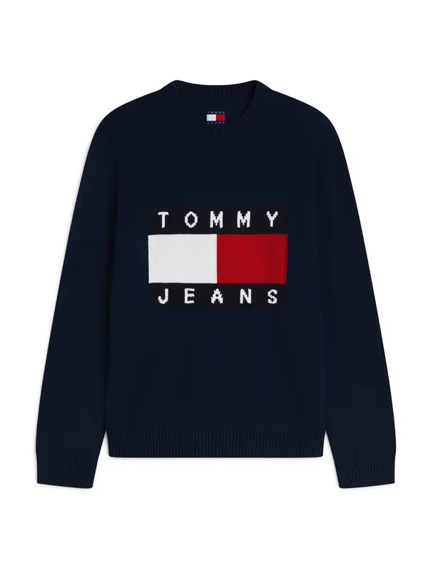 Tommy Jeans Tommy Jeans Pulover  tamno plava / crvena / bijela