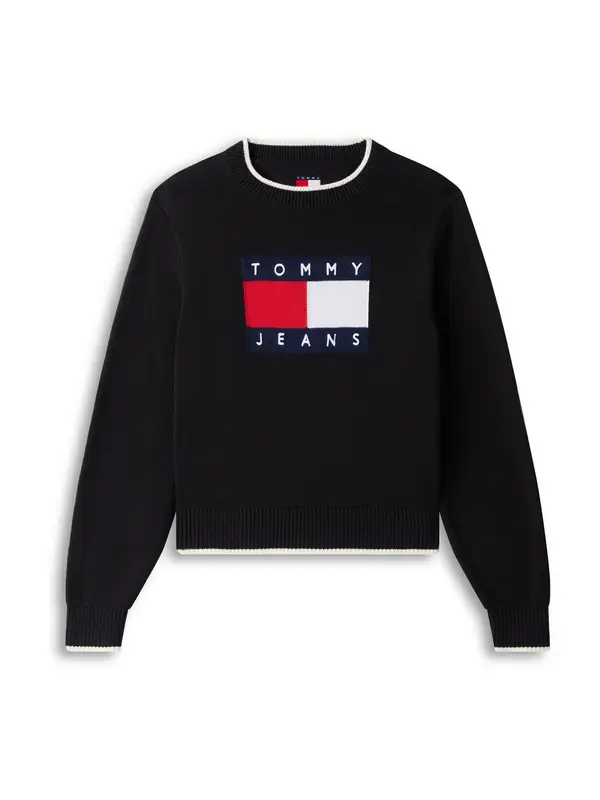 Tommy Jeans Tommy Jeans Pulover  tamno plava / crvena / crna / bijela