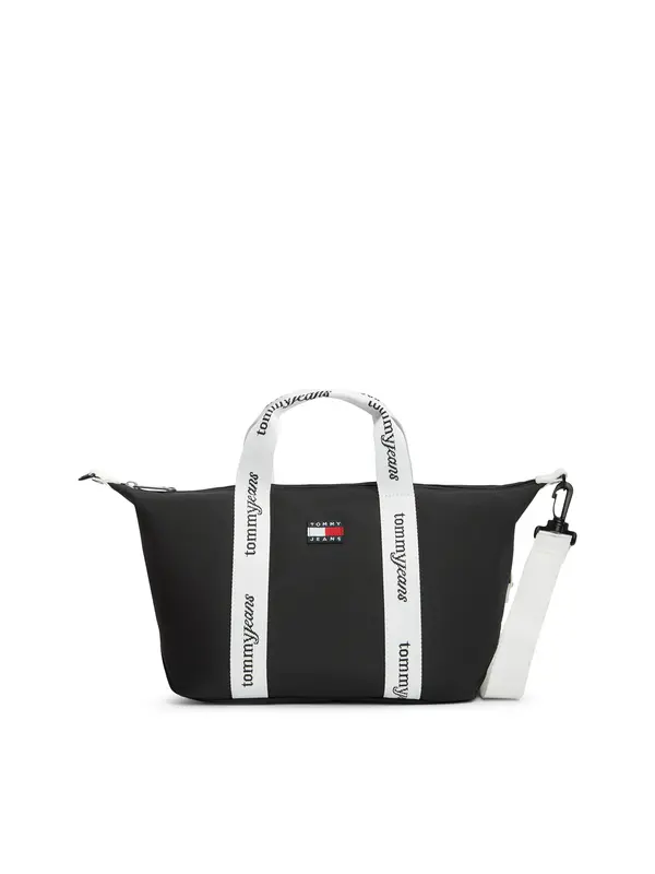 Tommy Jeans Tommy Jeans Shopper torba 'ESS'  crna / bijela