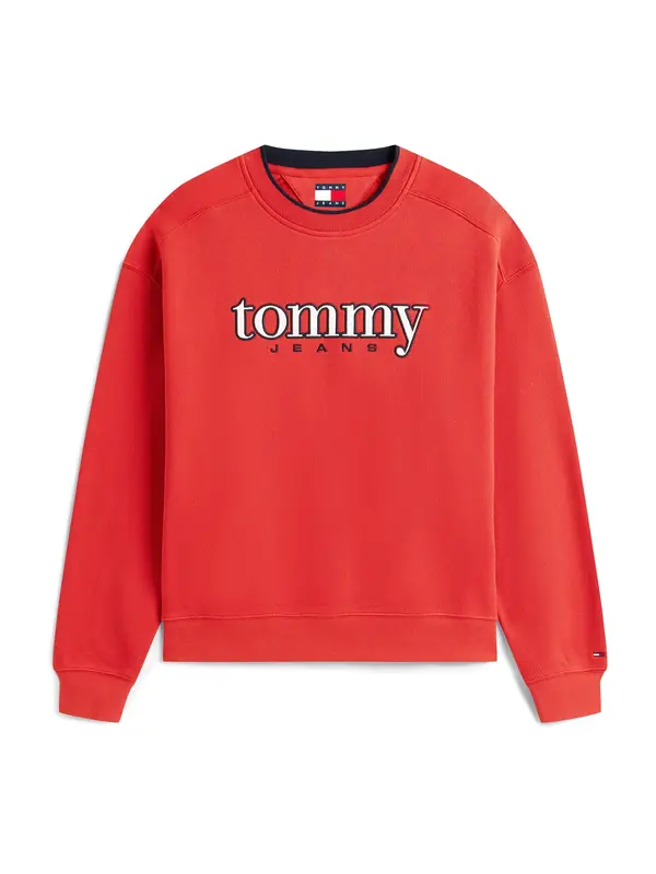 Tommy Jeans Tommy Jeans Sweater majica '90S'  crvena / crna / bijela