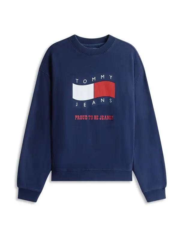 Tommy Jeans Tommy Jeans Sweater majica '90S'  mornarsko plava / crvena / bijela