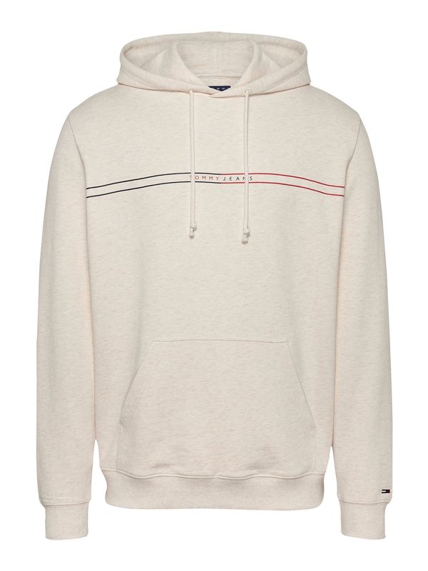 Tommy Jeans Tommy Jeans Sweater majica  bež melange / morsko plava / tamno crvena