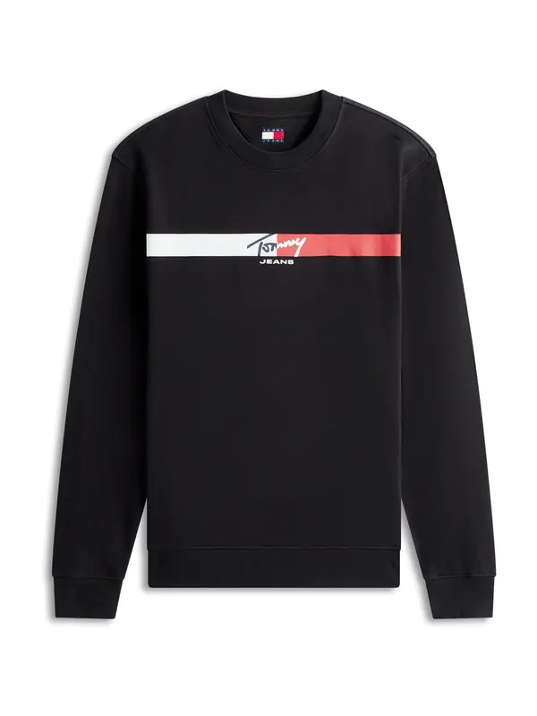 Tommy Jeans Tommy Jeans Sweater majica  crvena / crna / bijela