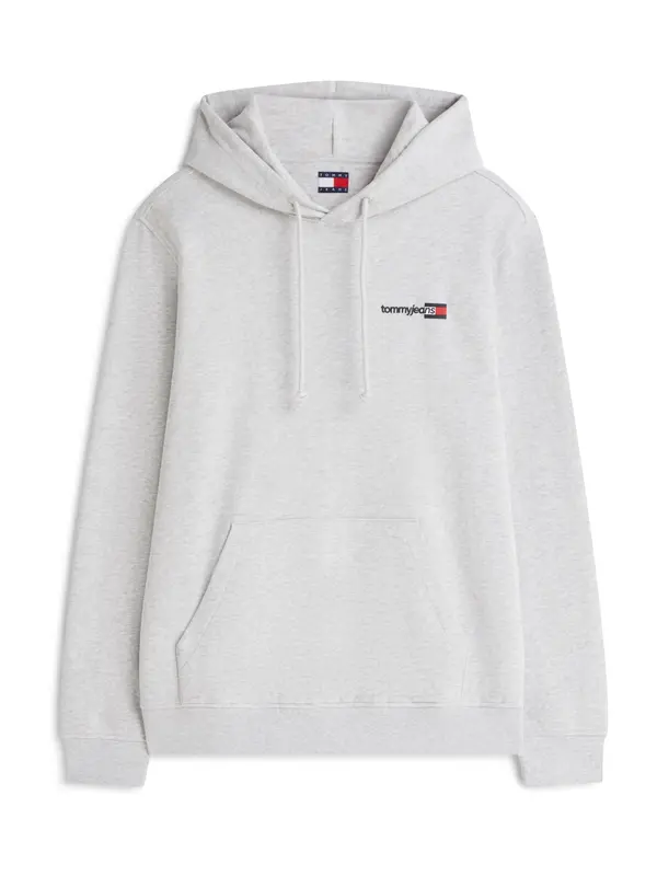 Tommy Jeans Tommy Jeans Sweater majica 'ENTRY DNA'  svijetlosiva / crvena / crna