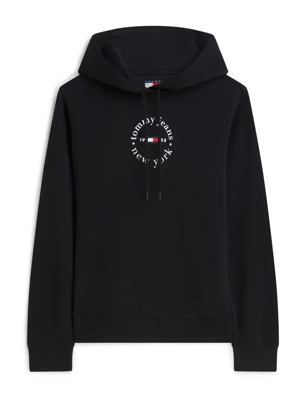 Tommy Jeans Tommy Jeans Sweater majica 'ESS'  crna / bijela