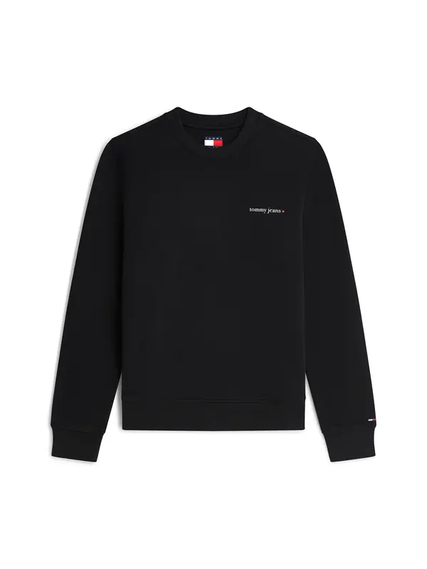 Tommy Jeans Tommy Jeans Sweater majica 'ESS'  crna / bijela