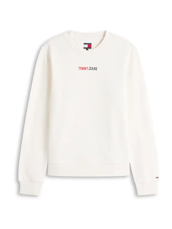 Tommy Jeans Tommy Jeans Sweater majica 'ESS'  crvena / crna / bijela