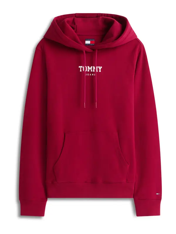 Tommy Jeans Tommy Jeans Sweater majica 'ESS'  ljubičasto crvena / bijela