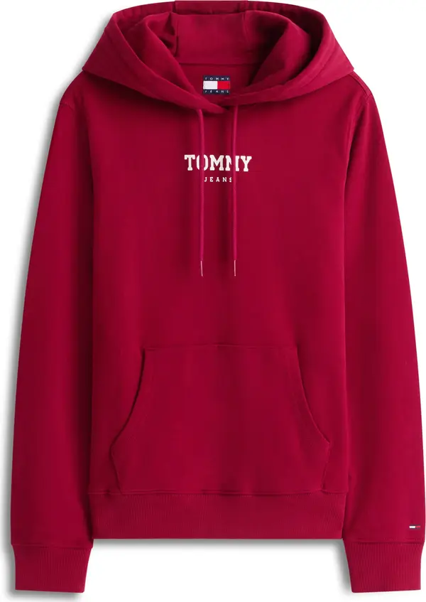 Tommy Jeans Tommy Jeans Sweater majica 'ESS'  ljubičasto crvena / bijela