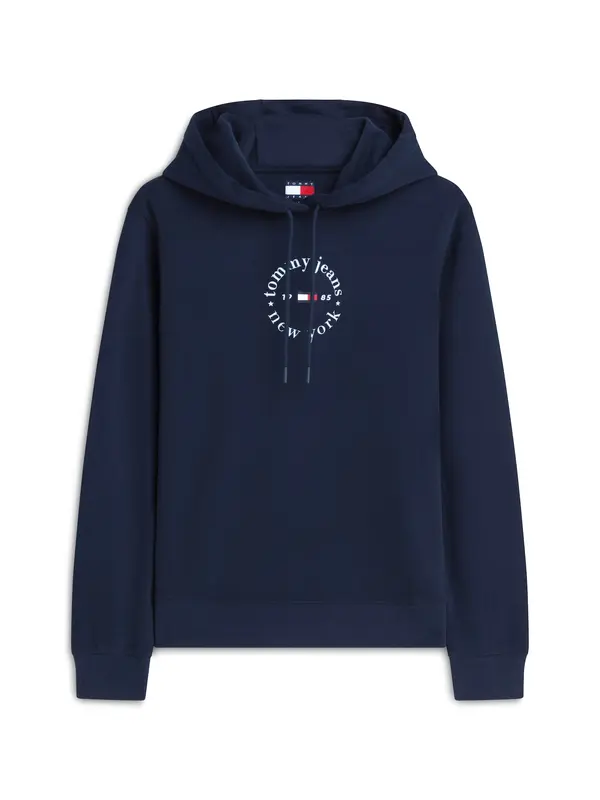 Tommy Jeans Tommy Jeans Sweater majica 'ESS'  mornarsko plava / crvena / bijela