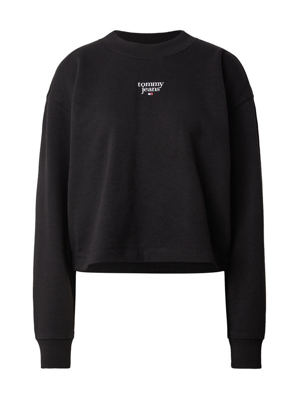 Tommy Jeans Tommy Jeans Sweater majica 'ESSENTIAL'  crna / bijela