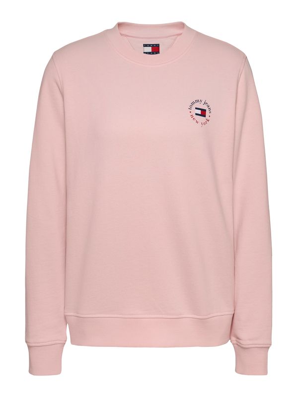 Tommy Jeans Tommy Jeans Sweater majica 'ESSENTIAL'  rosé / crvena / crna
