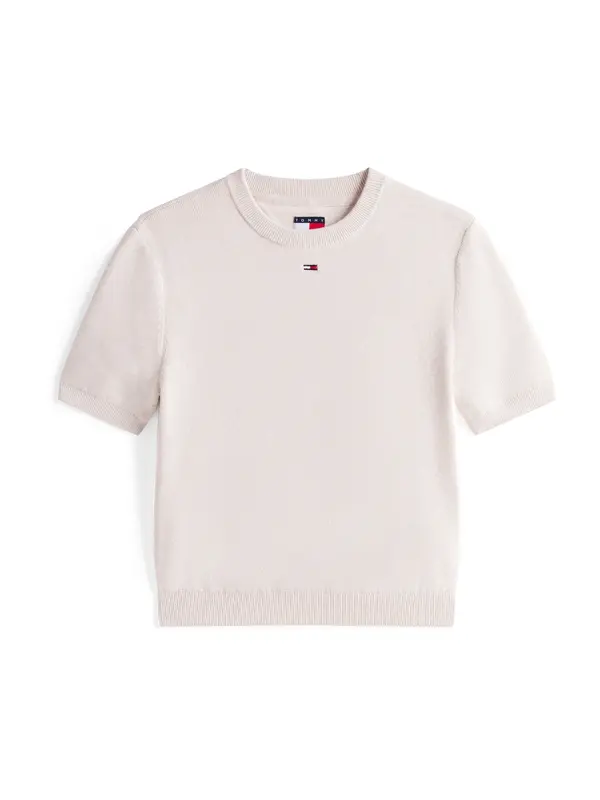 Tommy Jeans Tommy Jeans Sweater majica 'ESSENTIAL'  svijetlobež / mornarsko plava / crvena / bijela