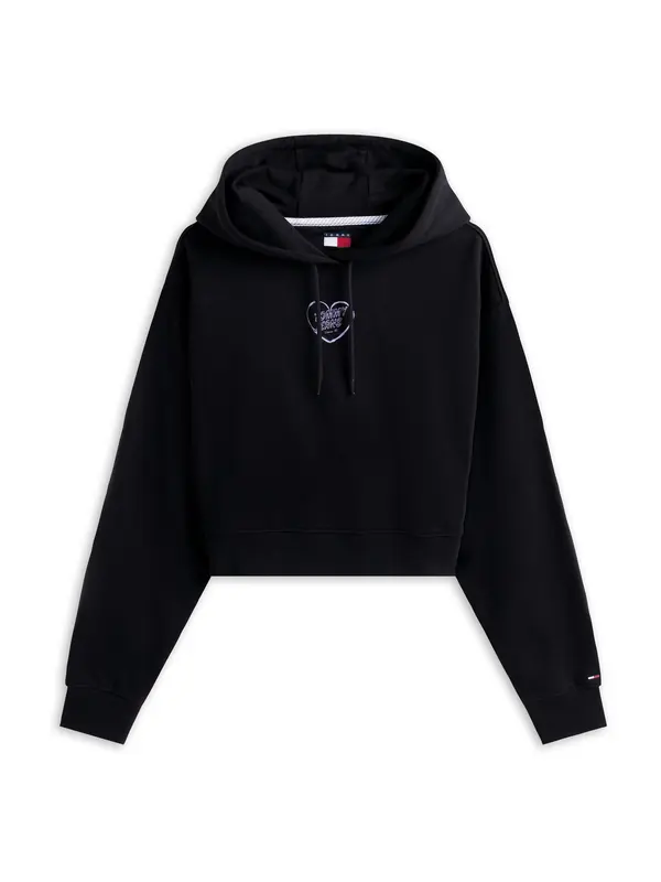 Tommy Jeans Tommy Jeans Sweater majica 'HEART'  svijetloljubičasta / crna