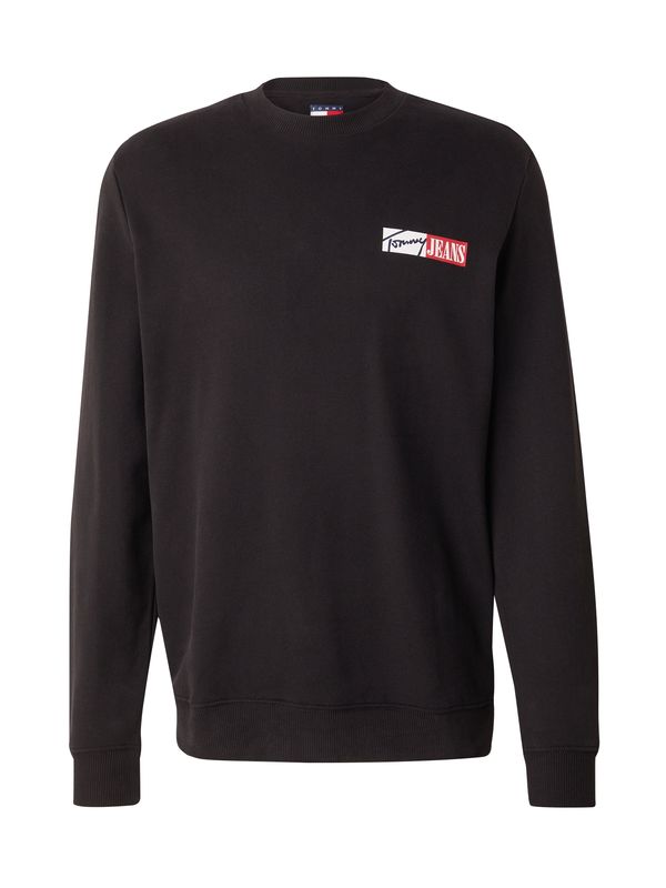 Tommy Jeans Tommy Jeans Sweater majica  krvavo crvena / crna / bijela