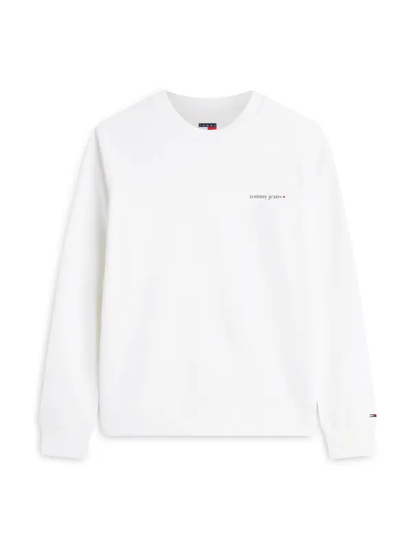 Tommy Jeans Tommy Jeans Sweater majica 'Logo'  crna / bijela
