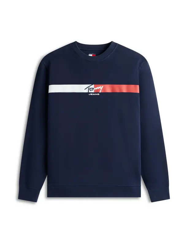 Tommy Jeans Tommy Jeans Sweater majica  mornarsko plava / crvena / bijela