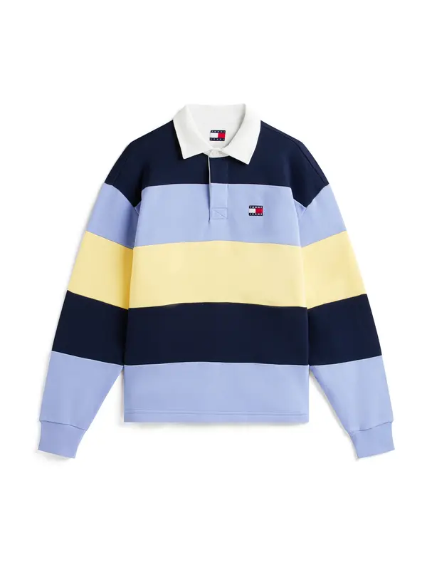 Tommy Jeans Tommy Jeans Sweater majica  mornarsko plava / golublje plava / pastelno žuta
