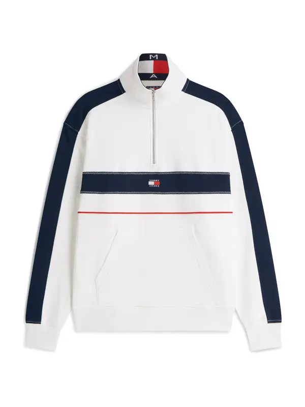 Tommy Jeans Tommy Jeans Sweater majica  mornarsko plava / svijetlo crvena / bijela