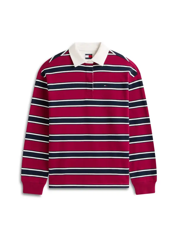 Tommy Jeans Tommy Jeans Sweater majica  mornarsko plava / tamno crvena / bijela