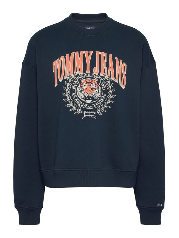 Tommy Jeans Tommy Jeans Sweater majica  morsko plava / losos / bijela