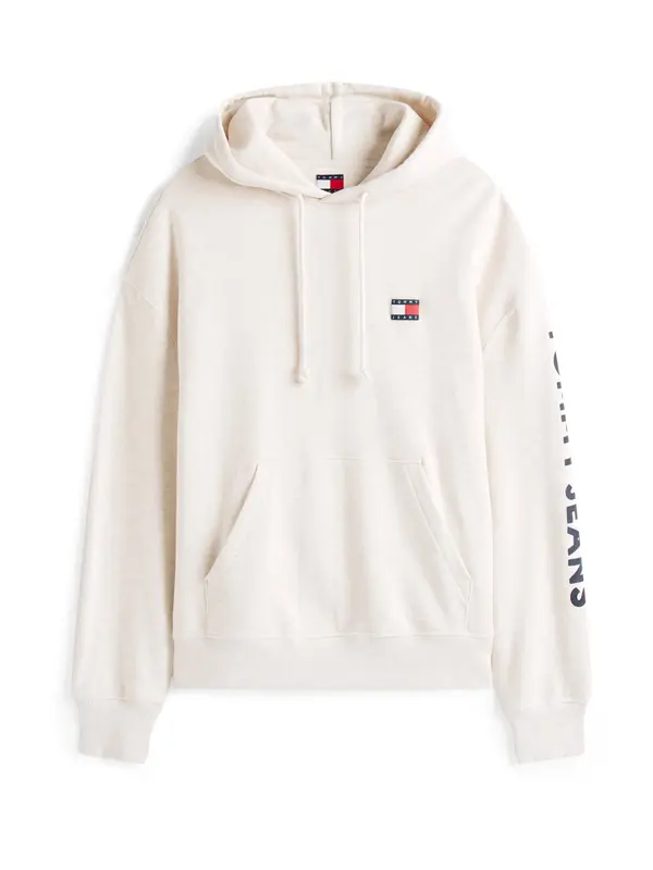 Tommy Jeans Tommy Jeans Sweater majica 'NEW CLASSICS'  ecru/prljavo bijela / mornarsko plava / klasično crvena
